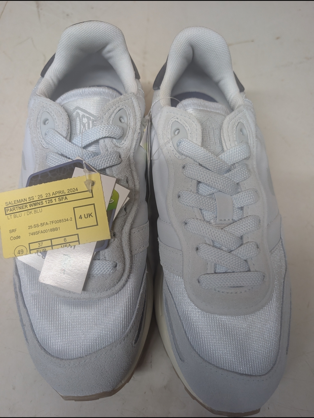 Lacoste Light Blue and White Women's Sneakers